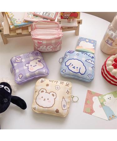 Cute Bear Large Capacity Sanitary Napkin Storage Bag - Pink Teenage Ladies Menstrual Pad Organizer - Buy Online on GoSupps.com