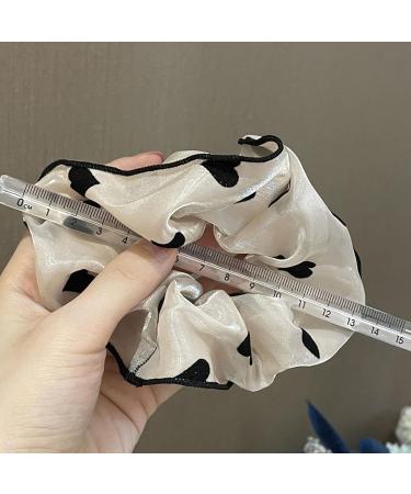 Heart Printed Scrunchies - Scrunchy Hair Ties | Yarn Wovened Elastics Hair Bands | Ponytail Holder Cute Hair Ties | Elastic Hair Scrunchies Hair Accessories for Women Girls Females Kids love - Buy Online on GoSupps.com