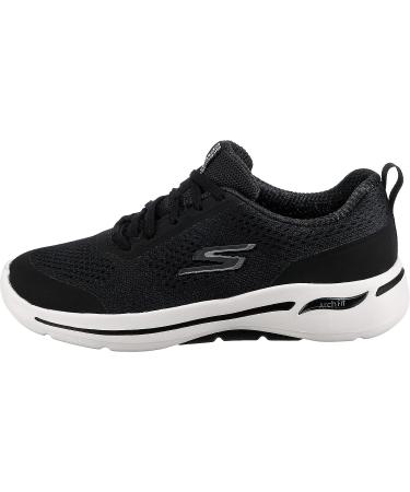 Skechers Women's Go Walk Arch Fit-Motion Breeze Sneaker 7 Wide - Black/White - Buy Online on GoSupps.com