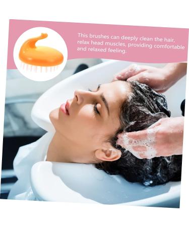 Mikinona 1 Set Bath Body Scrubbers Massager Massage Handle Accessories Yellow Home Tool with Silicone and Scrubber for Brushes Shampoo Hair Scalp Adult Shower Head Back Brushing Long Dry - Buy Online on GoSupps.com
