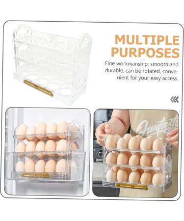 Healeved Container Holder Storage Fridge Tray Refrigerator Flipped Preservation Shop Household Home Transparent 25.5X20X10CM - Buy Online on GoSupps.com