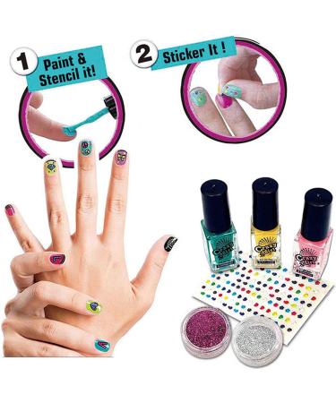 Nail Art Studio for Girls Children Nail Art Set Little Girl Nail Art Gel Polish Dryer Glitter Powder Pretend Play Toy Set Kids Nail Art Salon Set (18284C) - Buy Online on GoSupps.com