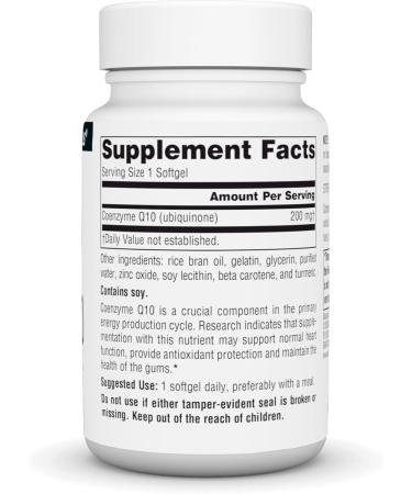 Buy Source Naturals Coenzyme Q10 200 mg - Antioxidant Support for Heart Brain Immunity & Liver - 30 Softgels | International Shipping - Buy Online on GoSupps.com