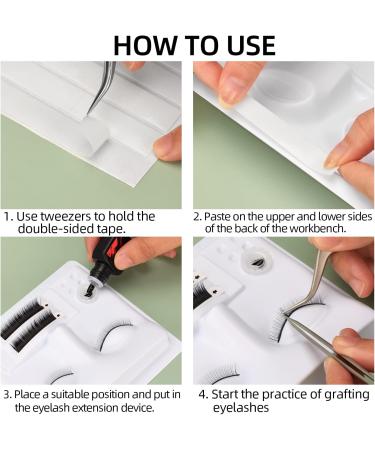  ATOMUS ATOMUS Face Eyelash Extensions Set 5pcs Practice Tray with 1pc Bracket 50pcs Glue Holder Eyelash Extension Exercise Face Set - Buy Online on GoSupps.com