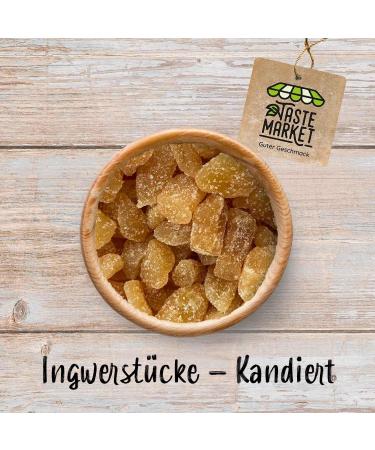  TASTE Guter Geschmack 8 kg of lightly candied ginger pieces | dried | ruffled | ginger | snack | pieces - Buy Online on GoSupps.com