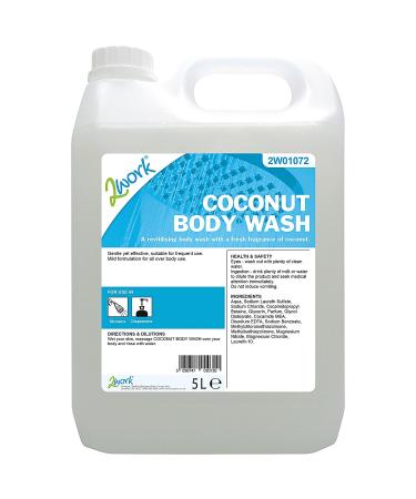 2Work Coconut Body Wash Mild Formula 5 Litre Bulk Bottle 2W01072 5 l (Pack of 1) - Buy Online on GoSupps.com