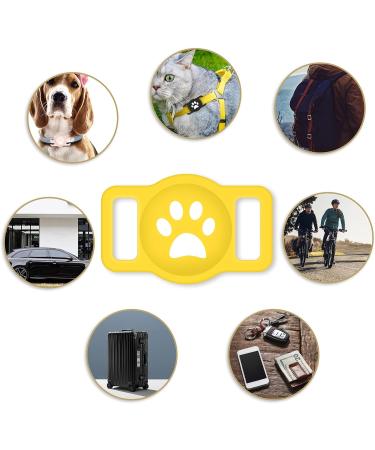 Coholl Airtag Protective Cover Case - 3 Pack Silicone Shell for Dog & Cat Collars GPS Finder Loop Holder - Pink Purple Yellow for Pets & Kids - Buy Online on GoSupps.com