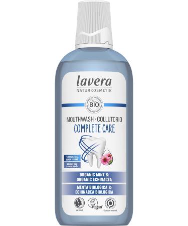 lavera Complete Care Mouthwash - with organic Mint & organic Echinacea - protects against tooth decay tartar & gum desease - removes plaque - flouride- & alcohol-free - vegan - organic (1 x 400 ml)