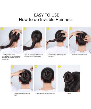 10PCS Hair Nets Invisible Elastic Edge Mesh Bun Hair Nets with 60PCS Hair Pins Assorted Size - Buy Online on GoSupps.com
