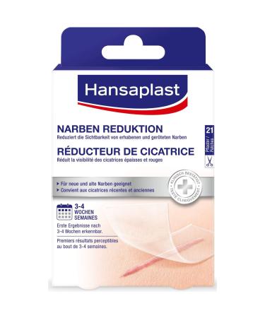 Hansaplast scars reduction (21 pieces 3.8 cm x 6.8 cm) scar patches to reduce the visibility of scars make scars permanently flatter brighter and soft 21 pieces (1 Pack) small (3.8 cm x 6.8cm) - Buy Online on GoSupps.com