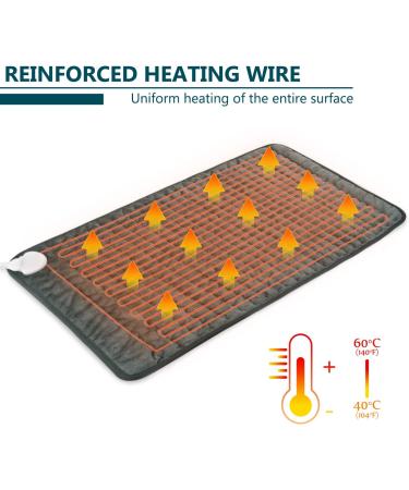 Electric Heating Pad 30 x 16 for Back Pain Relief - 6 Heat Settings, Auto Shut Off, Machine Washable - Buy Online on GoSupps.com