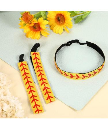 6-Piece Softball Headband Set - Elastic Baseball Hair Accessories for Girls & Women | No-Slip, Adjustable Workout Headbands for Teens & Sports - Buy Online on GoSupps.com