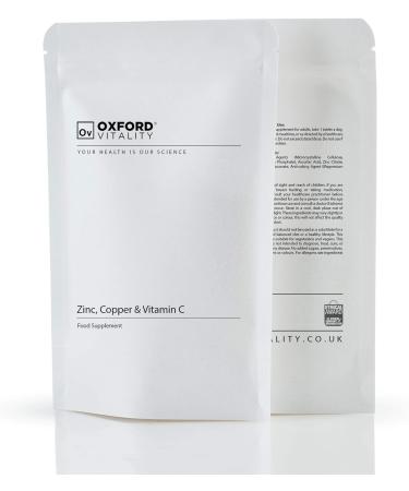 Zinc Copper Vitamin C Tablets for General Health, Hair, Skin, Nails | Oxford Vitality 500 - Buy Online on GoSupps.com