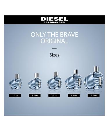 Diesel Only The Brave Eau de Toilette for Men Fougere Scent With Notes of Lemon Rosemary & Ambery Wood Gift set: EDT 4.2 Fl Oz + 2 shower gel - Buy Online on GoSupps.com