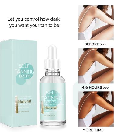  Fyearfly 30ml self-tanning drops easy to absorb soft and gradual tanning drops for the body for women and men - Buy Online on GoSupps.com