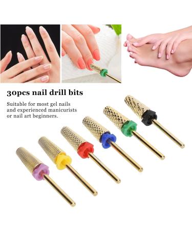 Nail Drill Bits Set of 6 Stainless Steel Gel Polish Remover Cuticle Cleaner for Manicure Pedicure Efficient Buffing Shaping Cutting Smoothing with Salon and Individual Use - Buy Online on GoSupps.com