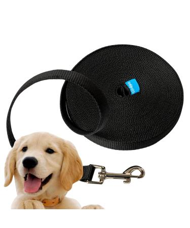 Edipets drag line for dogs 1.5m / 3m / 5m / 10m / 15m waterproof training line for large to small dogs robust dog leash (1.5 m black) 1.5 meters black