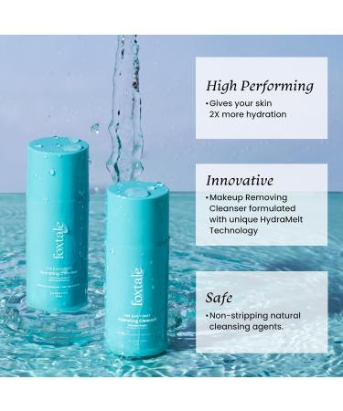 Fox Tale Daily Duet Hydrating Face Wash & Makeup Remover | Hyaluronic Acid & Red Algae | Gentle Cleanser for All Skin Types | 100ml - Buy Online on GoSupps.com