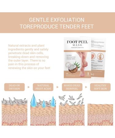 Foot Mask - 3 Pairs Peeling & Moisturizing Socks for Dry Cracked Feet - Foot Spa Treatment for Men & Women - Buy Online on GoSupps.com