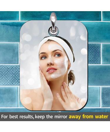 NC Unbreakable Fogless Shower Mirror for Shaving - 2 Pack (Medium 4x6) - Shatterproof, Fog Proof, Portable Bathroom Mirror - Buy Online on GoSupps.com