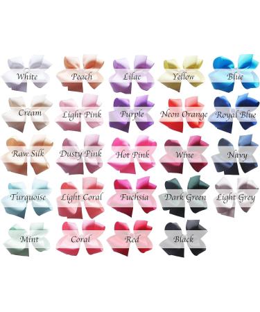 1Pc Royal Blue 5 Inches Girls Large Rhinestone Grosgrain Hair Bow Alligator Clip Clips and Barrettes - Buy Online on GoSupps.com