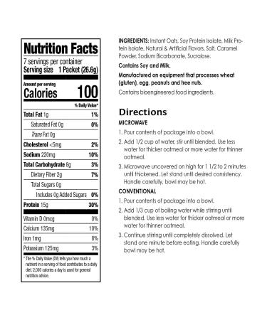 BariWise Protein Oatmeal Maple & Brown Sugar - Low Carb, Low Calorie Breakfast Option (Pack of 7) - Buy Online on GoSupps.com