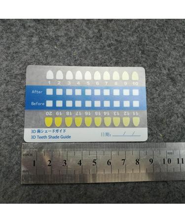 20 Colors Teeth Whitening Shade Guide - Wzcxyx Professional Dental Supplies (50pcs) | Effective Tooth Whiter Comparison - Buy Online on GoSupps.com