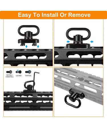 FENTUK Keymod 2 Point Sling Swivels - 2 Pack Quick Detach Mounts for Keymod System - Buy Online on GoSupps.com