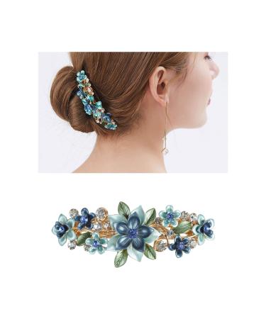 4 Pack Floral Butterfly Rhinestone Hair Clips - Sparkly Gems Metal Snap Barrettes for Women and Girls - Buy Online on GoSupps.com