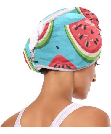 Watermelon Teal Hair Towel 2 Pack Super Absorbent Quick Dry Hair Turbans for Women & Girls | Perfect Hair Drying Solution - Buy Online on GoSupps.com
