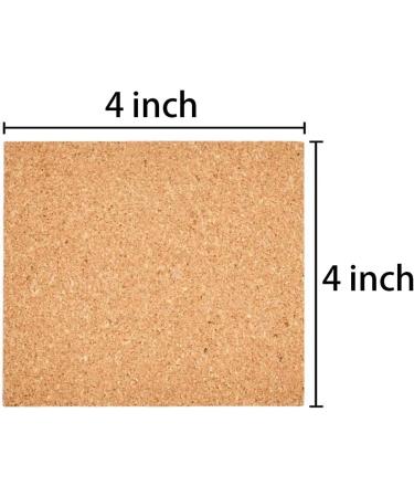 4x4 Inch Self Adhesive Cork Squares - 40 Pcs - Perfect for Coasters and DIY Crafts - Buy Online on GoSupps.com