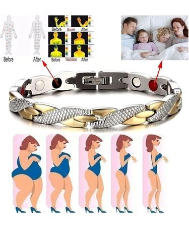 WDYY Elegant Magnetic Therapy Bracelet for Weight Loss & Fatigue Relief - 4PCS Slimming Bracelet for Men & Women - Buy Online on GoSupps.com