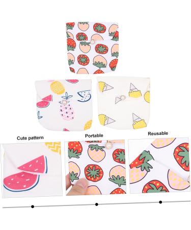 Lurrose 3pcs Napkin & Makeup Storage Travel Organizer Bags - Adorable Period & Tampons Collect Bags for Women - Buy Online on GoSupps.com