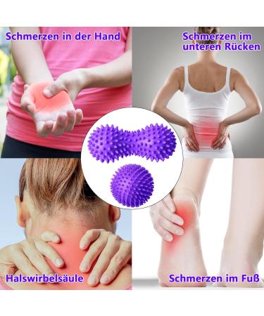Massage Ball Set - 9cm Hedgehog Massage Ball & 15cm Foot Roller for Stress Relief & Muscle Relaxation - International Shipping - Buy Online on GoSupps.com
