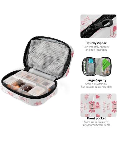 Pfrewn 7-Day Axolotl Pill Organizer Case - Travel-Friendly Vitamin & Medicine Holder Pouch Bag - Buy Online on GoSupps.com
