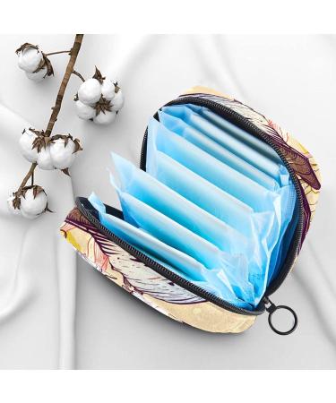 Vintage Spring Birds Menstruation Pad Bag with Zipper - Women's Tampon & Napkin Storage Solution - Buy Online on GoSupps.com