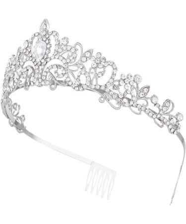 Vofler Crystal Tiara Crown Headband - Rhinestone Hair Jewelry for Women & Girls | Bridal Prom Pageant & Party Decor - Buy Online on GoSupps.com