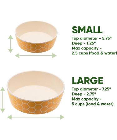 Beco Bamboo Honeycomb Dog Bowl - Large 18.5cm Diameter for Food and Water - Buy Online on GoSupps.com