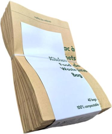Greenliving Supplies - Kitchen Food Waste Bags - Compostable bags - Leak Resistant - Plastic Free - 40 Small Garbage Bags - Buy Online on GoSupps.com