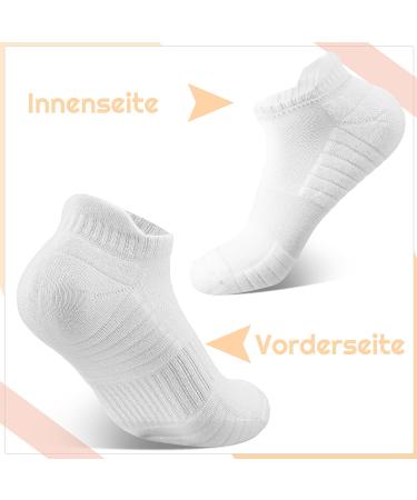Yamitora 5 Pairs Sneaker Socks for Men & Women (Sizes 37-42) - Cotton Sports & Running Socks for Leisure - White - Buy Online on GoSupps.com