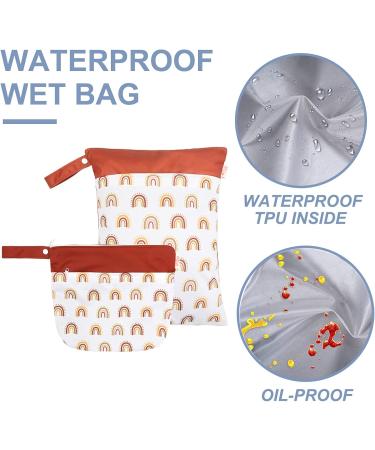 Maeau 2 Piece Wetbag Set - Waterproof Fabric Diaper Bags Reusable & Washable Perfect for Baby & Gym 28 Patterns Available - Buy Online on GoSupps.com