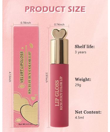 Hydrating Tinted Lip Gloss - High Pigmented Waterproof Lip Stain Glossy Pink Liquid Lipstick Long-lasting Color Stay Lip Oil Perfect Makeup Gift for Women - 1 Pcs - Buy Online on GoSupps.com