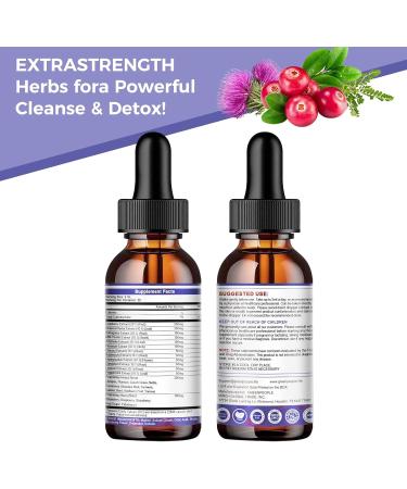 GREENPEOPLE Kidney Cleanse Detox & Repair - 27-In-1 Kidney & Liver Drops with 20:1 Cranberry Extract & Chanca Piedra, Alcohol-Free Supplement for Urinary Tract & Liver Support (2 Oz 1 Pack, Blueberry) Blueberry 2 Fl Oz (Pac  - Buy Online on GoSupps.com