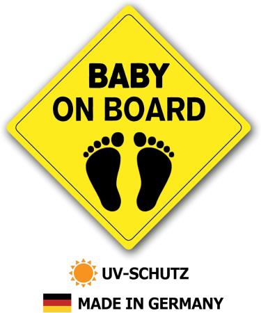 Baby on Board Magnetic Sign - 10x10cm Foil Safety Sign for Cars | International Shipping Available - Buy Online on GoSupps.com
