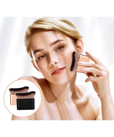 2 Pcs Self Tan Brush Body Makeup Brush Kabuki Brush for Self Tanner Body Shimmer Brush Foundation Applicator Leg and Body Makeup Blending Brush for Legs Arms Neck Back Body Face (Black Rose Gold) - Buy Online on GoSupps.com