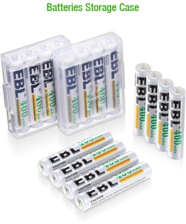 EBL AAAA Rechargeable Batteries - 1.2V 400mAh Ni-MH for Surface Pen 4-Pack | International Shipping Available - Buy Online on GoSupps.com