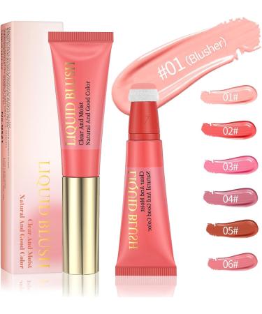 Matte Blush Liquid Makeup Lightweight Highlighter Blush Stick Natural Effect Liquid Blush Stick Waterproof Long Lasting For All Skin Types Natural Look (#04) - Buy Online on GoSupps.com