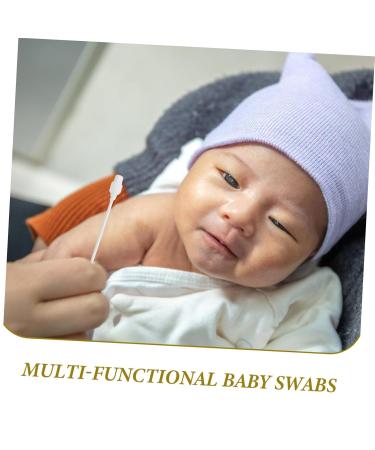 100pcs Double Ended Cotton Swabs for Babies - Large Tips Ear Wax Removal Cotton Buds - Portable Baby Cotton Sticks - Buy Online on GoSupps.com