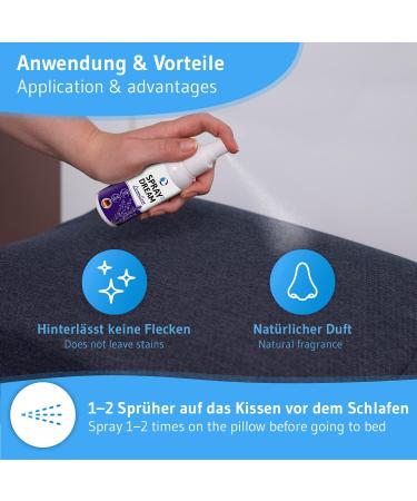 Relaxing Lavender Pillow Spray | Deep Sleep Spray with Essential Oils | 100ml Lavenlove - Aroma for Restful Sleep - Buy Online on GoSupps.com