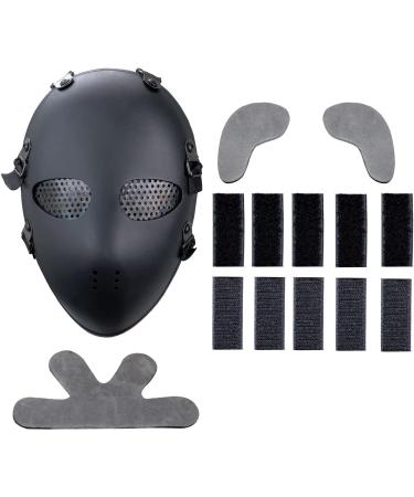 Classic Style Tactical Airsoft Paintball Mask - Black | Head Protective Gear for War Game Shooting | Field Hunting Military Accessories - Buy Online on GoSupps.com